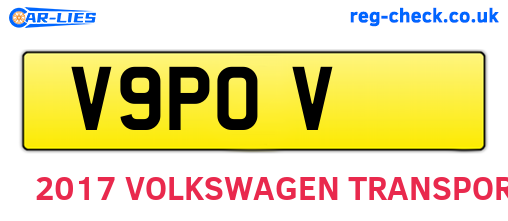 V9POV are the vehicle registration plates.