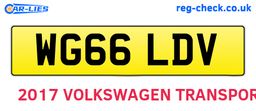 WG66LDV are the vehicle registration plates.
