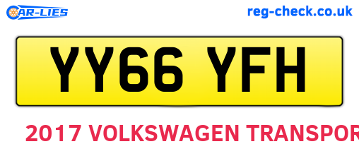 YY66YFH are the vehicle registration plates.