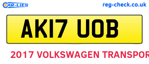 AK17UOB are the vehicle registration plates.