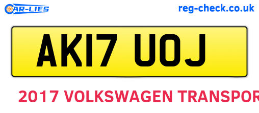 AK17UOJ are the vehicle registration plates.