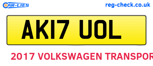 AK17UOL are the vehicle registration plates.