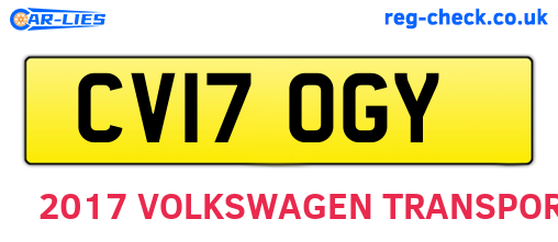 CV17OGY are the vehicle registration plates.