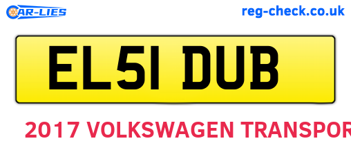 EL51DUB are the vehicle registration plates.