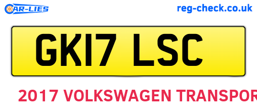 GK17LSC are the vehicle registration plates.