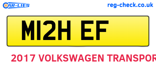 M12HEF are the vehicle registration plates.