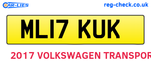 ML17KUK are the vehicle registration plates.