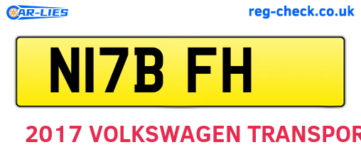 N17BFH are the vehicle registration plates.