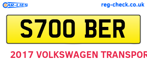 S700BER are the vehicle registration plates.