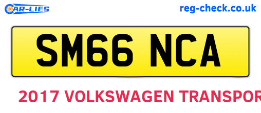 SM66NCA are the vehicle registration plates.