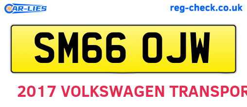 SM66OJW are the vehicle registration plates.