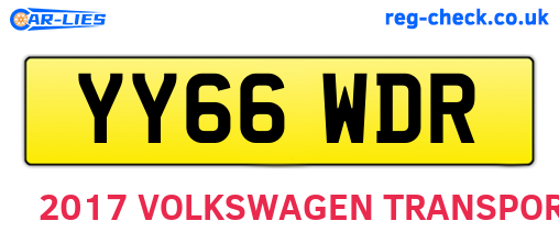 YY66WDR are the vehicle registration plates.