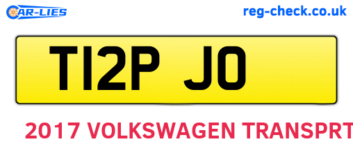 T12PJO are the vehicle registration plates.