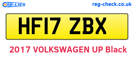 HF17ZBX are the vehicle registration plates.