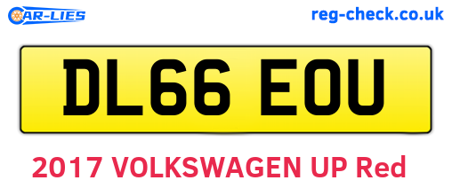 DL66EOU are the vehicle registration plates.