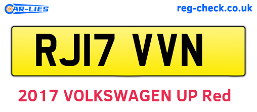 RJ17VVN are the vehicle registration plates.