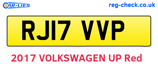 RJ17VVP are the vehicle registration plates.