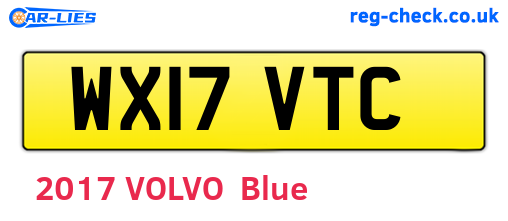 WX17VTC are the vehicle registration plates.