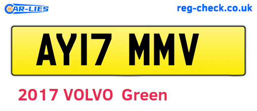 AY17MMV are the vehicle registration plates.