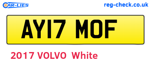 AY17MOF are the vehicle registration plates.