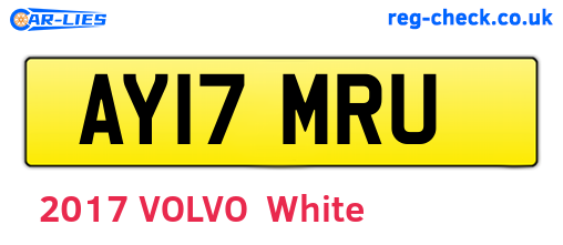 AY17MRU are the vehicle registration plates.