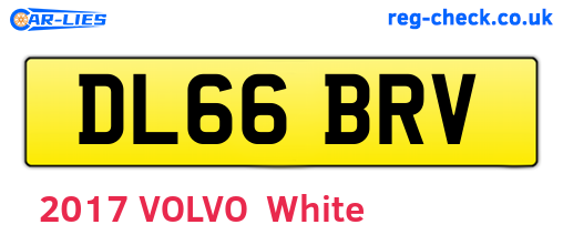 DL66BRV are the vehicle registration plates.