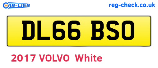 DL66BSO are the vehicle registration plates.