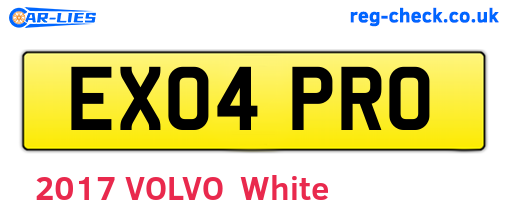EX04PRO are the vehicle registration plates.