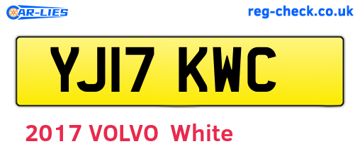 YJ17KWC are the vehicle registration plates.