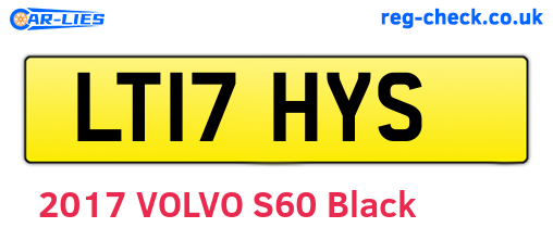 LT17HYS are the vehicle registration plates.