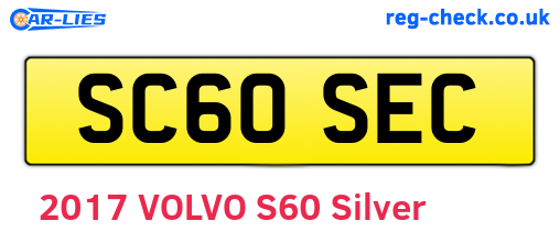 SC60SEC are the vehicle registration plates.