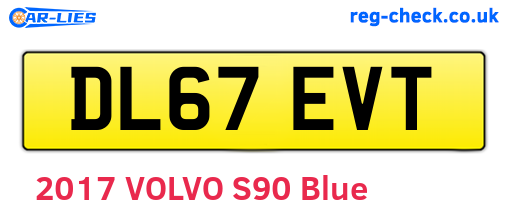 DL67EVT are the vehicle registration plates.