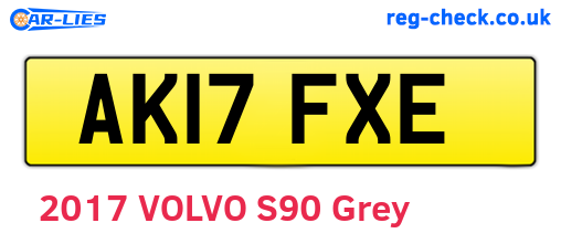 AK17FXE are the vehicle registration plates.