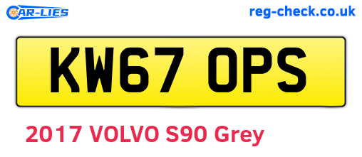 KW67OPS are the vehicle registration plates.