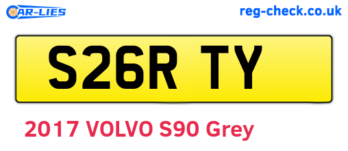 S26RTY are the vehicle registration plates.