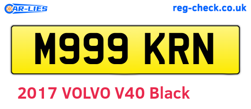 M999KRN are the vehicle registration plates.