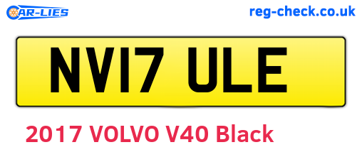 NV17ULE are the vehicle registration plates.