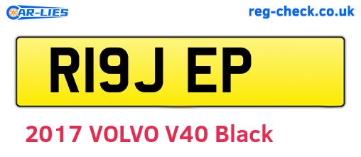 R19JEP are the vehicle registration plates.