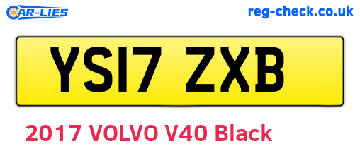 YS17ZXB are the vehicle registration plates.