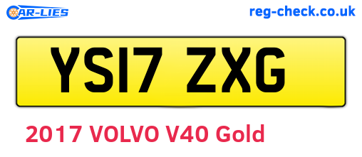 YS17ZXG are the vehicle registration plates.