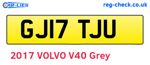 GJ17TJU are the vehicle registration plates.