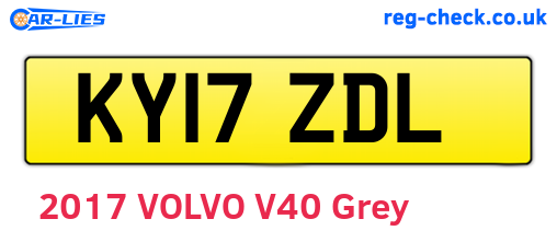 KY17ZDL are the vehicle registration plates.