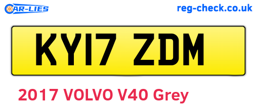 KY17ZDM are the vehicle registration plates.