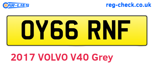 OY66RNF are the vehicle registration plates.