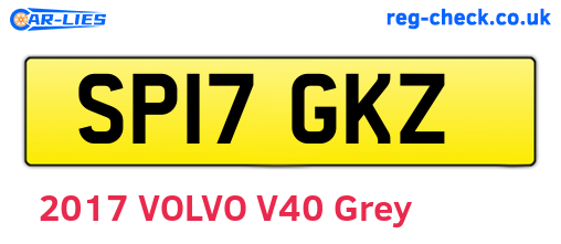 SP17GKZ are the vehicle registration plates.