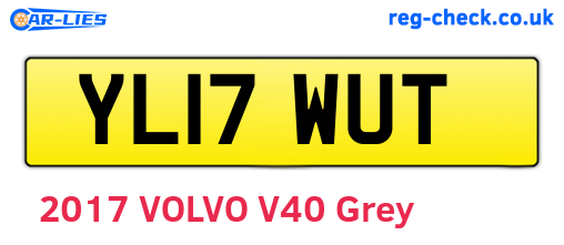 YL17WUT are the vehicle registration plates.
