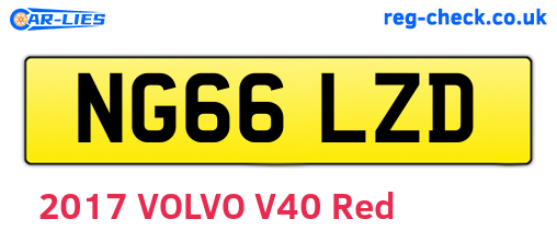 NG66LZD are the vehicle registration plates.