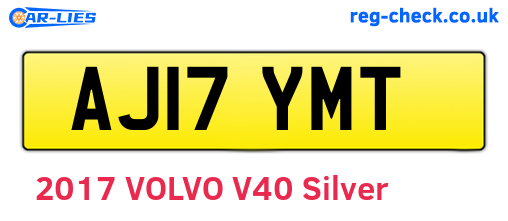 AJ17YMT are the vehicle registration plates.