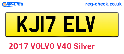 KJ17ELV are the vehicle registration plates.