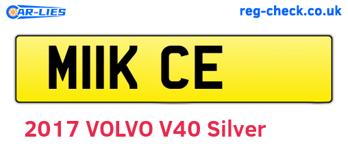 M11KCE are the vehicle registration plates.
